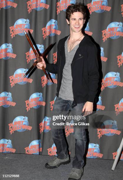 Connor Paolo visits Planet Hollywood Times Square on April 12, 2011 in New York City