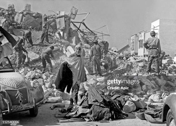 After the earthquake in Agadir, Morocco, march 3, 1960.