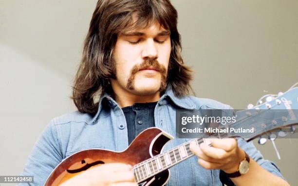 Ray Jackson of Lindisfarne performs on stage at Crystal Palace Bowl, London, 2nd September 1972.