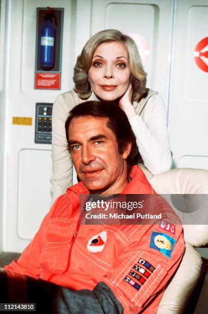 Actors Martin Landau and Barbara Bain in TV show 'Space:1999', Series 2, USA, 1977.