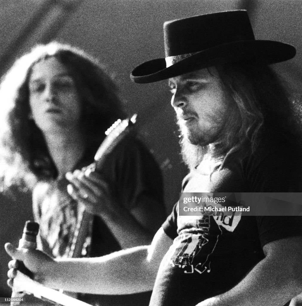 Lynyrd Skynyrd Perform On Stage At Knebworth 21sst August 1976 L R lynyrd-skynyrd-perform-on-stage-at-knebworth-21sst-august-1976-l-r