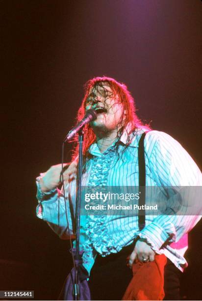 American singer Meat Loaf performing on stage during the Bat Out Of Hell Tour, USA, March 1978.