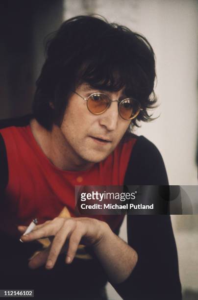 Former Beatle John Lennon at his home, Tittenhurst Park, near Ascot, Berkshire, July 1971.