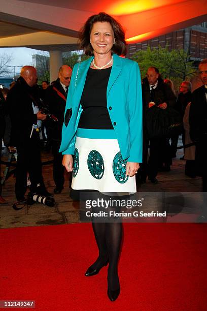 German Agriculture and Consumer Protection Minister Ilse Aigner arrives for the performance of the Dutch Royal Concert Orchestra at the Berlin...