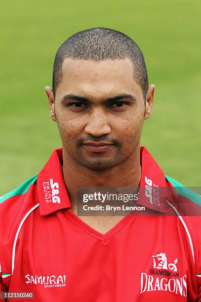 Alviro Petersen of Glamorgan CCC poses for a portrait during a Glamorgan CCC photocall held at the Sophia Gardens on April 13, 2011 in Cardiff, Wales.