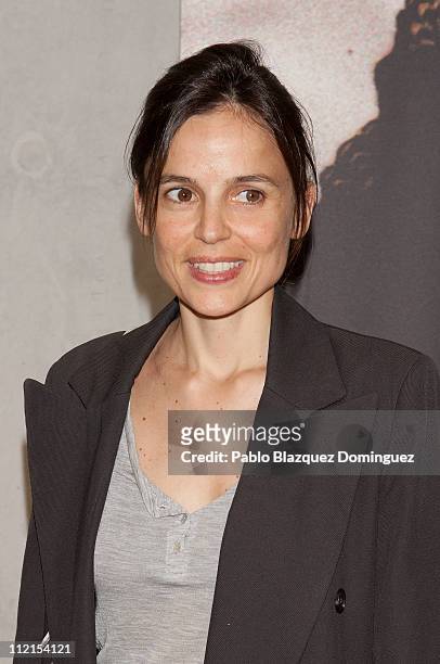 Spanish actress Elena Anaya attends 'La Maleta de los Nervios' photocall at Canal Theatre on April 13, 2011 in Madrid, Spain.
