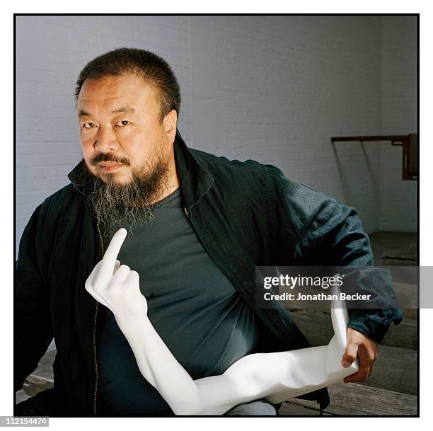 Artist Ai Weiwei is photographed for Vanity Fair Magazine on May 12, 2007 in Beijing, China. PUBLISHED IN JONATHAN BECKER: 30 YEARS AT VANITY FAIR