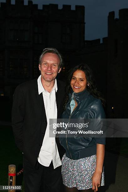 Anthony Head and Angel Coulby attend the launch of a new attraction based on the hit BBC One drama series at Warwick Castle on April 13, 2011 in...