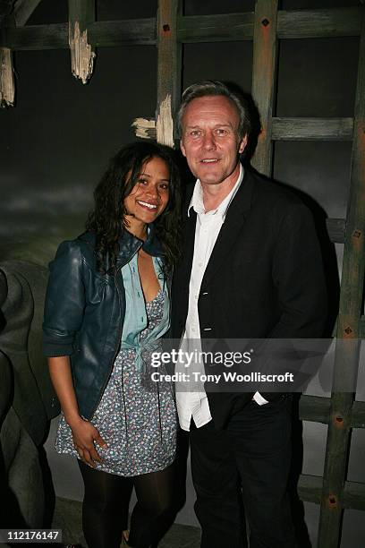 Angel Coulby and Anthony Head attend the launch of a new attraction based on the hit BBC One drama series at Warwick Castle on April 13, 2011 in...