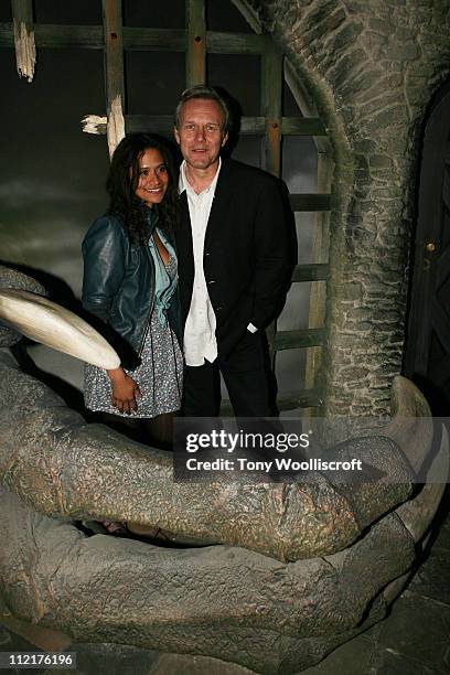 Angel Coulby and Anthony Head attend the launch of a new attraction based on the hit BBC One drama series at Warwick Castle on April 13, 2011 in...