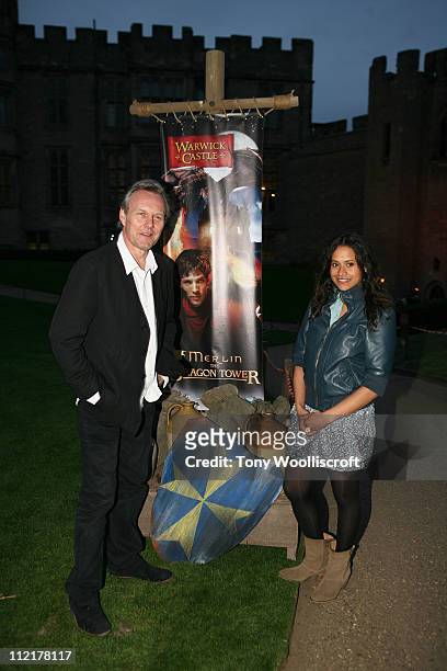 Anthony Head and Angel Coulby attend the launch of a new attraction based on the hit BBC One drama series at Warwick Castle on April 13, 2011 in...
