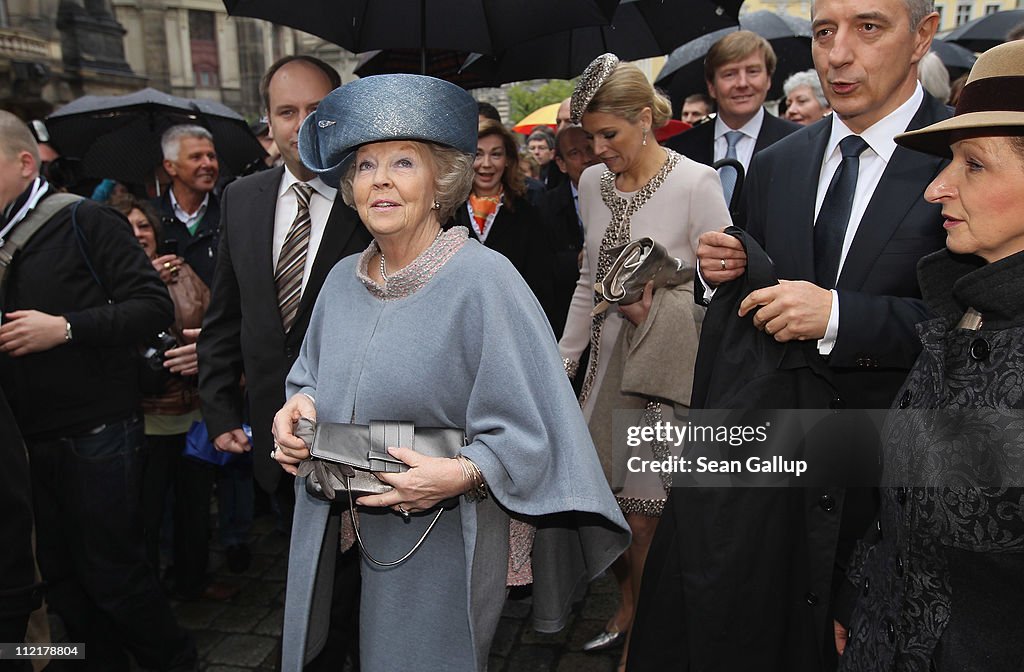 HRH Queen Beatrix Of The Netherlands And Crown Prince Couple Willem Alexander And Maxima On Germany Visit - Day 3