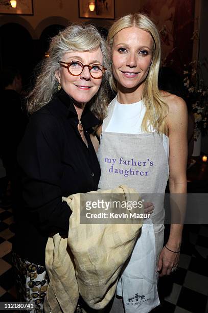 Blythe Danner and Gwyneth Paltrow attends the celebration of "My Father's Daughter" on April 11, 2011 in New York City.