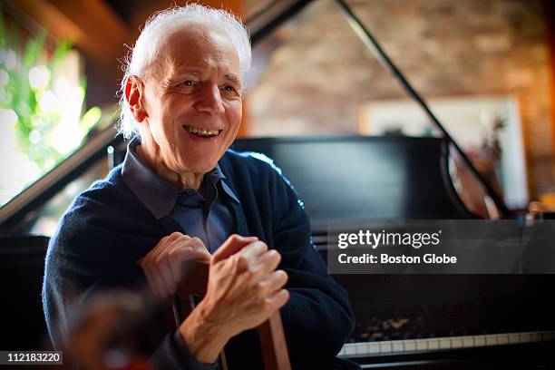 Pianist Russell Sherman at his home in Lexington, MA on March 10, 2010.