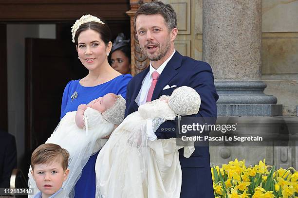 Christening Of The Danish Royal Twins, Prince Vincent and Princess..., News Photo