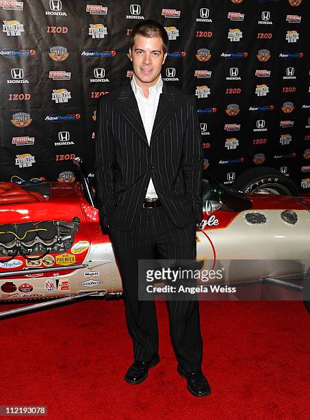 Actor Actor Jason Maxim arrives at the IZOD IndyCar Series party to celebrate the 100th anniversary of the Indianapolis 500 at The Colony on April...