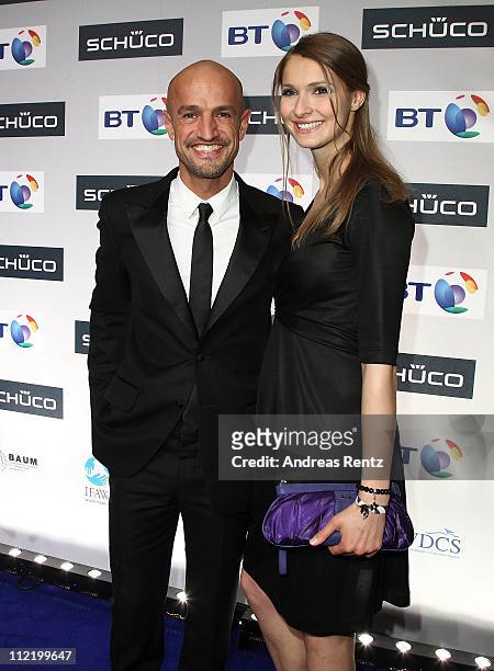 Peyman Amin and his girlfriend Miriam Mack attend the Success for Future Award 2011 at Bayerischer Hof on April 14, 2011 in Munich, Germany.