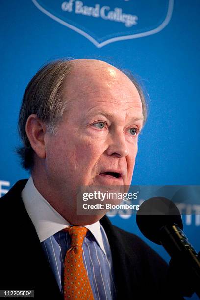 Charles Plosser, president and chief executive officer of the Federal Reserve Bank of Philadelphia, speaks at the Levy Economics Institute conference...