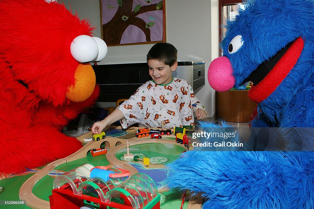 Sesame Street Live Stars, Elmo And Grover Bring Sunny Days To Patients At Children's Hospital Boston