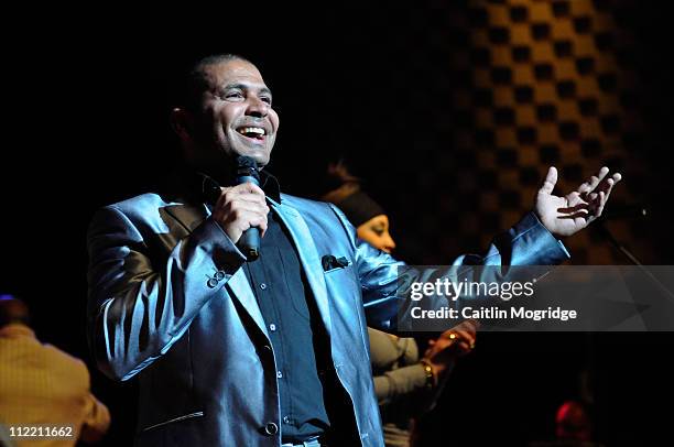 Carlos Calunga of Buena Vista Social Club performs at the Lighthouse on April 14, 2011 in Poole, England.