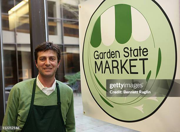 Garden State Market Managing Partner Musa Durgun poses for a picture during the Vegan Celebrity Activist Suzanne Africa Engo volunteers for Garden...