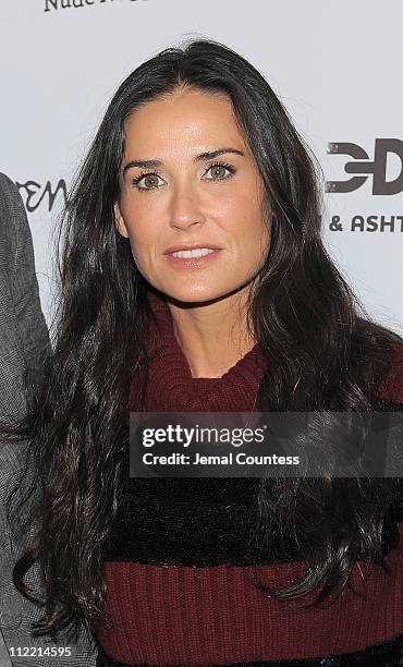 Actress Demi Moore attends the launch party for "Real Men Don't Buy Girls" at Steven Alan Annex on April 14, 2011 in New York City.