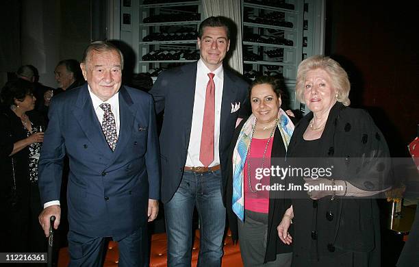 Sirio Maccioni, Mauro Maccioni, guest, and Egidiana Maccioni attends Sirio Maccioni's birthday dinner at Le Cirque on April 14, 2011 in New York City.