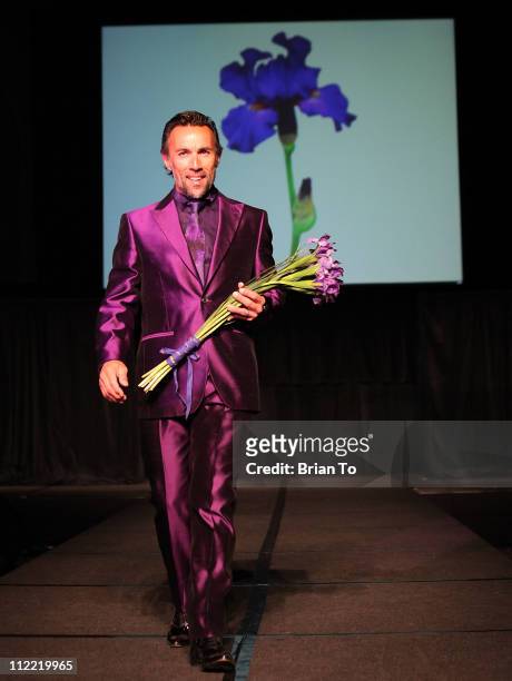 Francesco Quinn walks the runway at Renato Balestra fashion show and cocktail reception benefiting City of Hope at Millennium Biltmore Hotel on April...