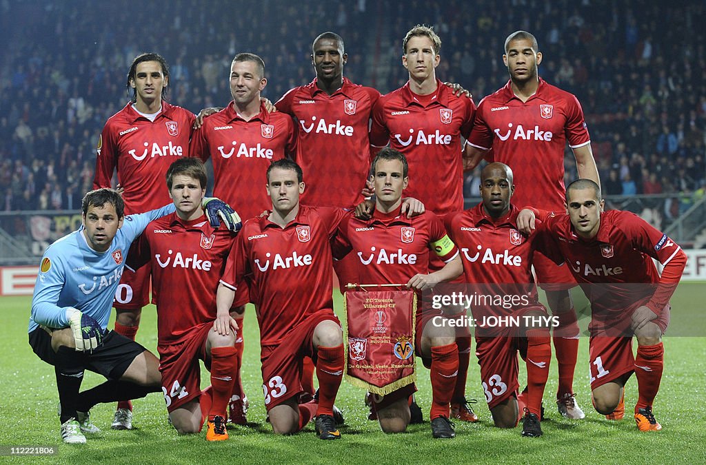 Twente's team (L-R first row) Sander Bos