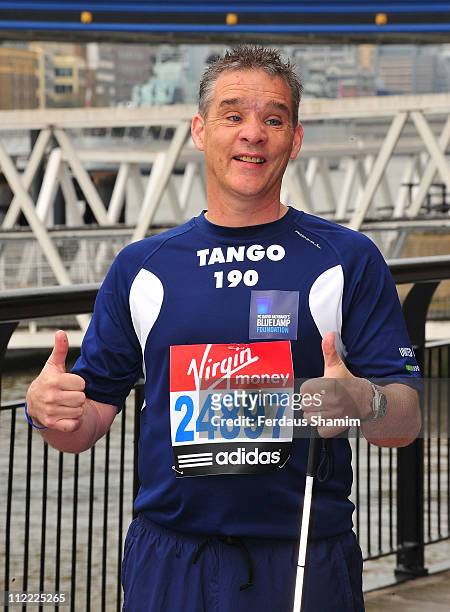 David Rathband attends a photocall ahead of the Virgin London Marathon at The Tower Hotel on April 15, 2011 in London, England.