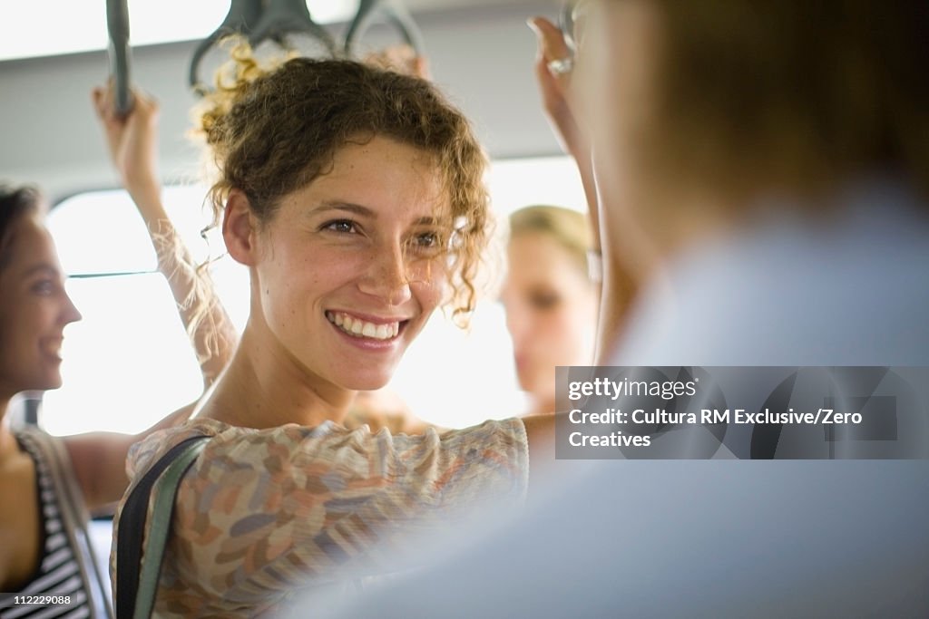 Woman in a bus