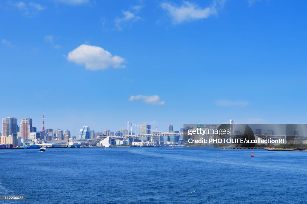 Rainbow Bridge, Shinagawa Ward, Koto Ward, Tokyo Prefecture, Honshu, Japan