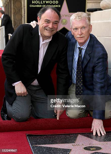 Executive Vice President CBS Corporation Gil Schwartz and CBS News correspondent Bill Geist attend the Bill Geist Hollywood Walk Of Fame Induction...
