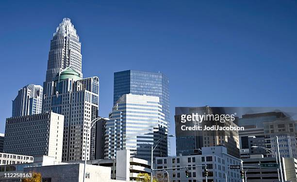 charlotte north carolina financial district - charlotte nc stock pictures, royalty-free photos & images