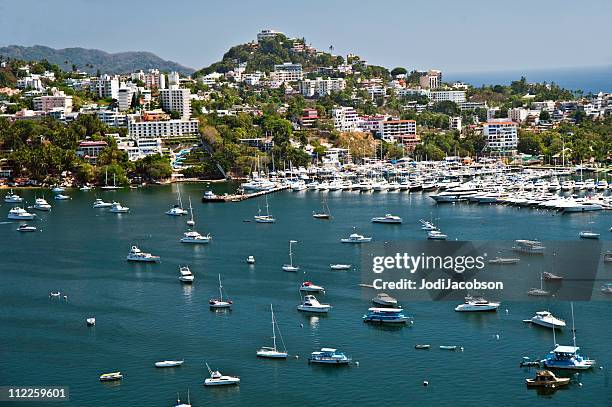 acapulco mexico colleta bay marina - acapulco 個照片及圖片檔