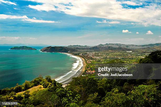 aerial of jaco costa rica - costa rica stock pictures, royalty-free photos & images