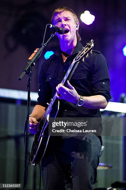 Musician Paul Banks of Interpol performs on day 1 of the 2011 Coachella Valley Music & Arts Festival at The Empire Polo Club on April 15, 2011 in...