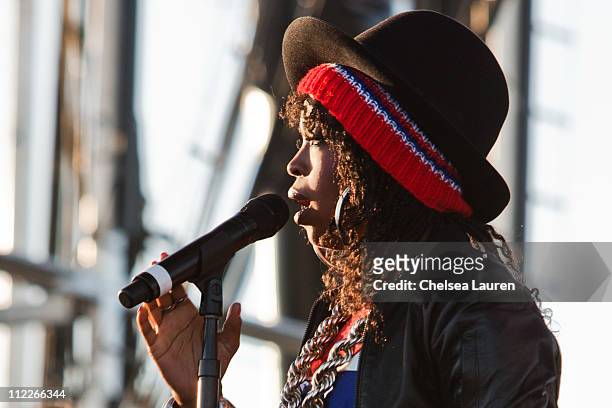 Singer Lauryn Hill performs on day 1 of the 2011 Coachella Valley Music & Arts Festival at The Empire Polo Club on April 15, 2011 in Indio,...