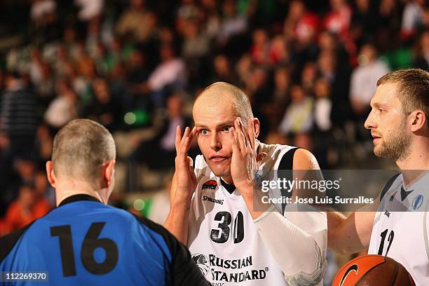 Maciej Lampe, # 30 of Unics Kazan in action during the Semifinal 1 Eurocup Finals Treviso 2011 between Unics vs Cedevita Zagreb at Palaverde Arena on...