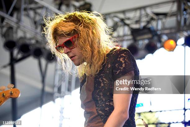 Ariel Marcus Rosenberg aka Ariel Pink performs on stage during the first day of Coachella Valley Music Festival on April 15, 2011 in Coachella,...