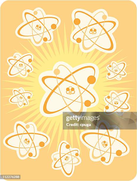 atom illustration - deflated vector stock illustrations