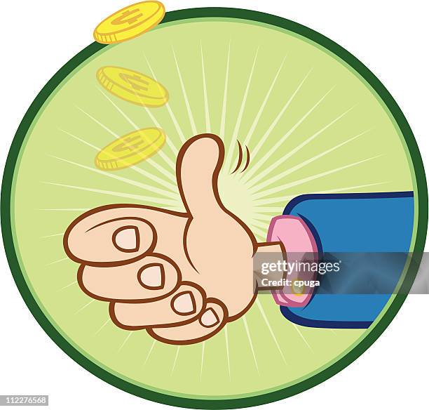 stockillustraties, clipart, cartoons en iconen met coin flip - vector - coin toss