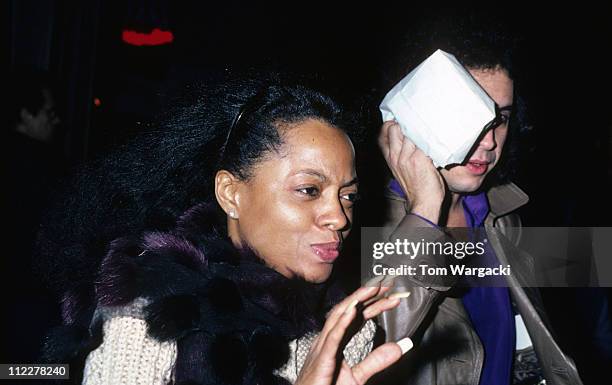 Diana Ross and Gene Simmons walking on 3rd Avenue