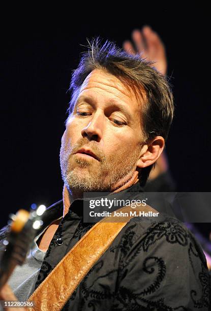 Actor James Denton performs with The Band From TV at "The Block Party On Wisteria Lane" Benefit for the Cystic Fibrosis Foundation at Universal...