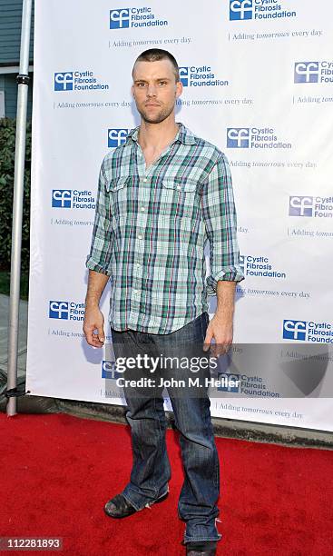 Actor Jesse Spencer arrives at "The Block Party On Wisteria Lane" Benefit for the Cystic Fibrosis Foundation at Universal Studios on April 16, 2011...