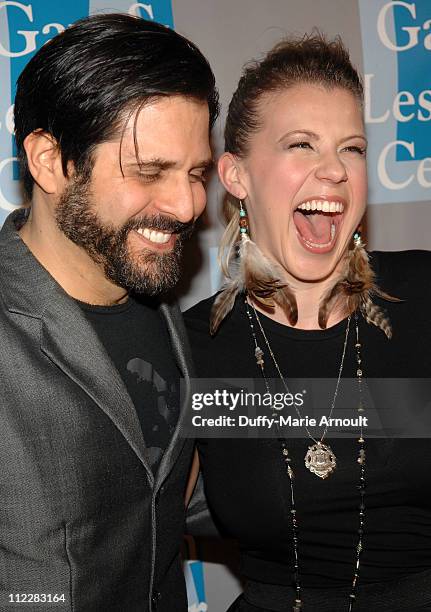 Morty Coyle and Jodie Sweetin attend L.A. Gay and Lesbian Center's "An Evening with Women" at The Beverly Hilton hotel on April 16, 2011 in Beverly...