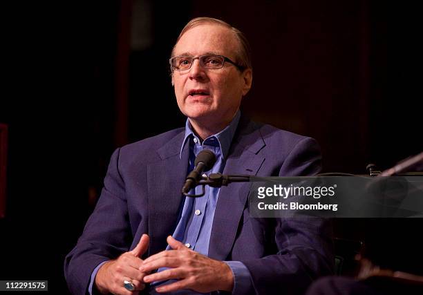 Paul Allen, co-founder of Microsoft Corp., speaks during a Bloomberg BusinessWeek "Captains of Industry" event at the 92nd Street Y in New York,...