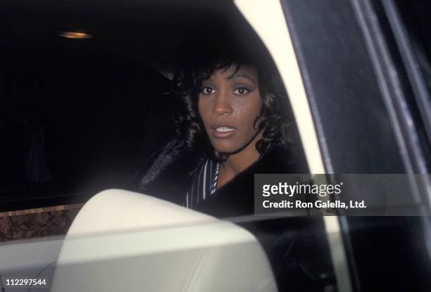 Singer Whitney Houston attends Arista Records' Party for Whitney Houston's Grammy Nominations on February 28, 1994 at The Plaza Hotel in New York...