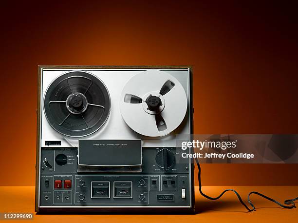 reel to reel tape deck - tape recorder stock pictures, royalty-free photos & images