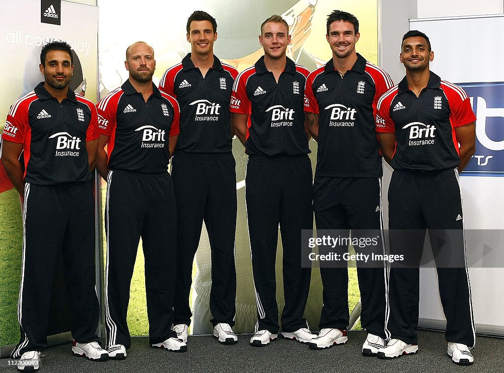 Launch of adidas England ODI cricket kit for the 2011 season